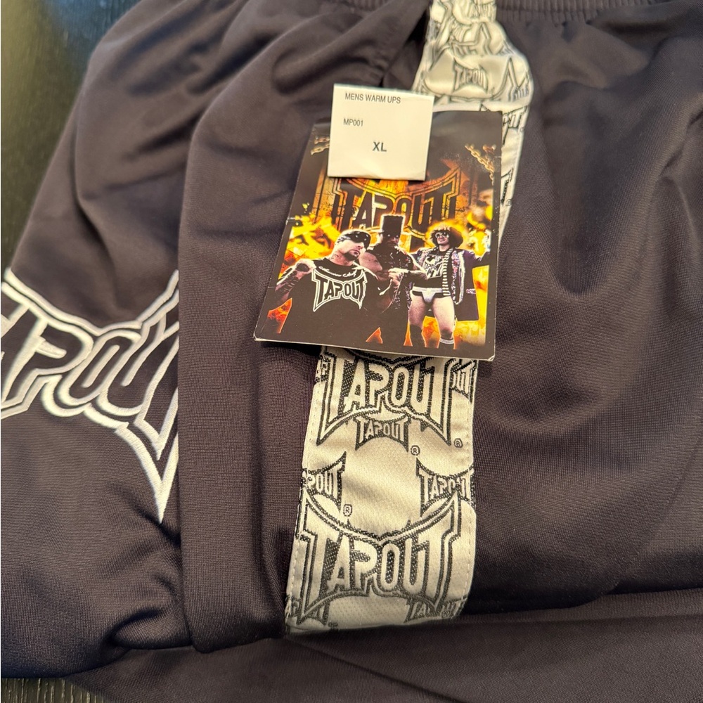 Tapout Black and White Athletic Pants